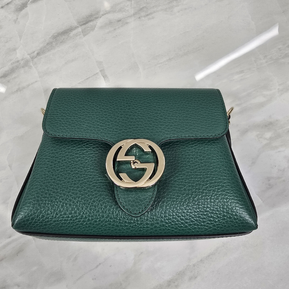 Gucci Green Leather Crossbody Bag - Picture 11 of 15
